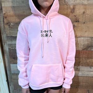 Romwe Pink Hoodie, Size Large